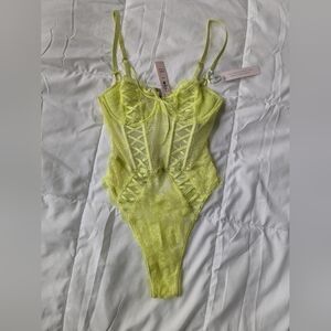 Victoria's Secret Lingerie Bodysuit in Neon Yellow